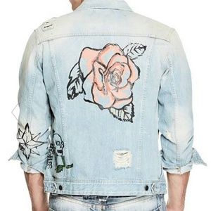GUESS? Painted Dillon Denim Jacket